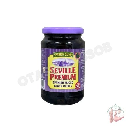 Seville Premium kesilgan qora zaytuni 365 gr