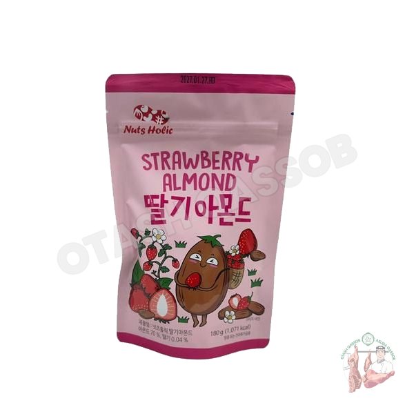 Strawberry flavored almonds 180 gr